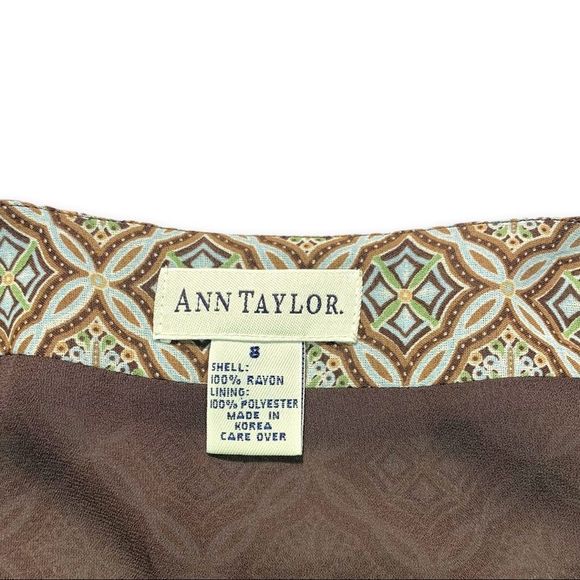 Vintage Ann Taylor 80s, 90s Knee Length Paisley Print Sheer Country Skirt Sz. 8 - Picture 8 of 9